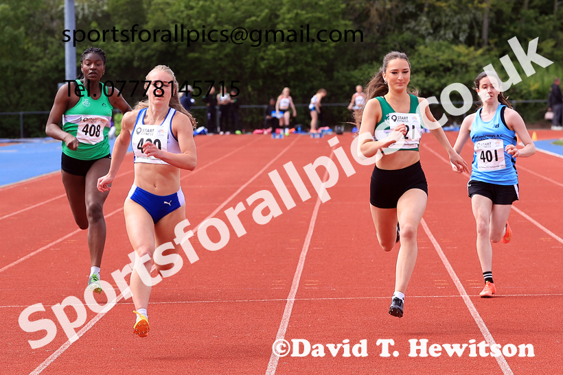 100 metres, 2026 North Eastern Track and Field Champs, Shildon, County Durham. Photo: David T. Hewitson/Sports for All Pics